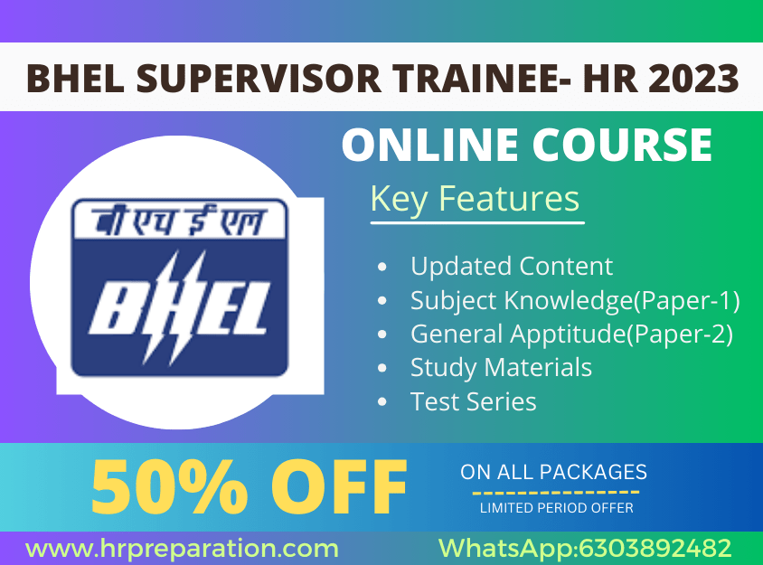 BHEL Supervisor Trainee HR 2023