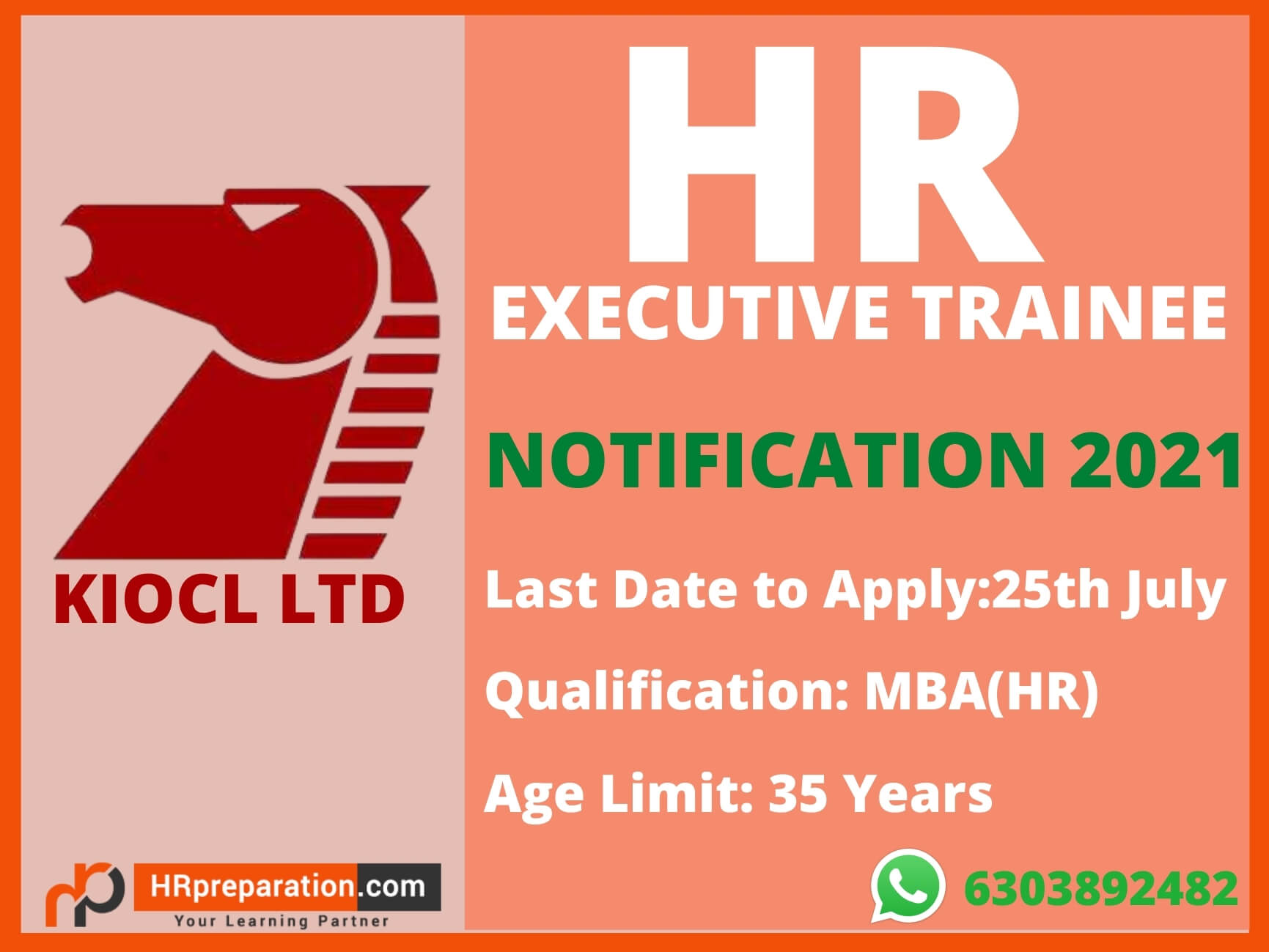 KIOCL HR Executive Trainee Notification 2021 out ,KIOCL HR Recruitment Notification apply now
