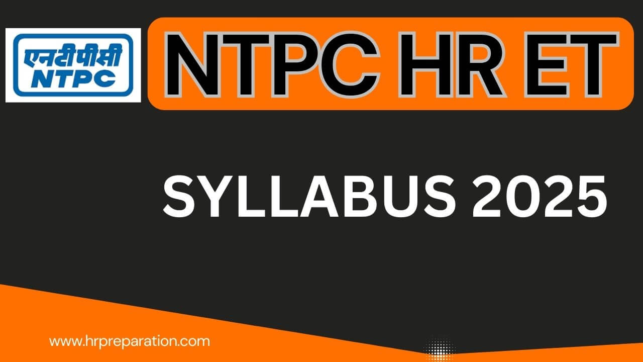 Syllabus for NTPC HR executive trainee with subject knowledge and executive apptitude