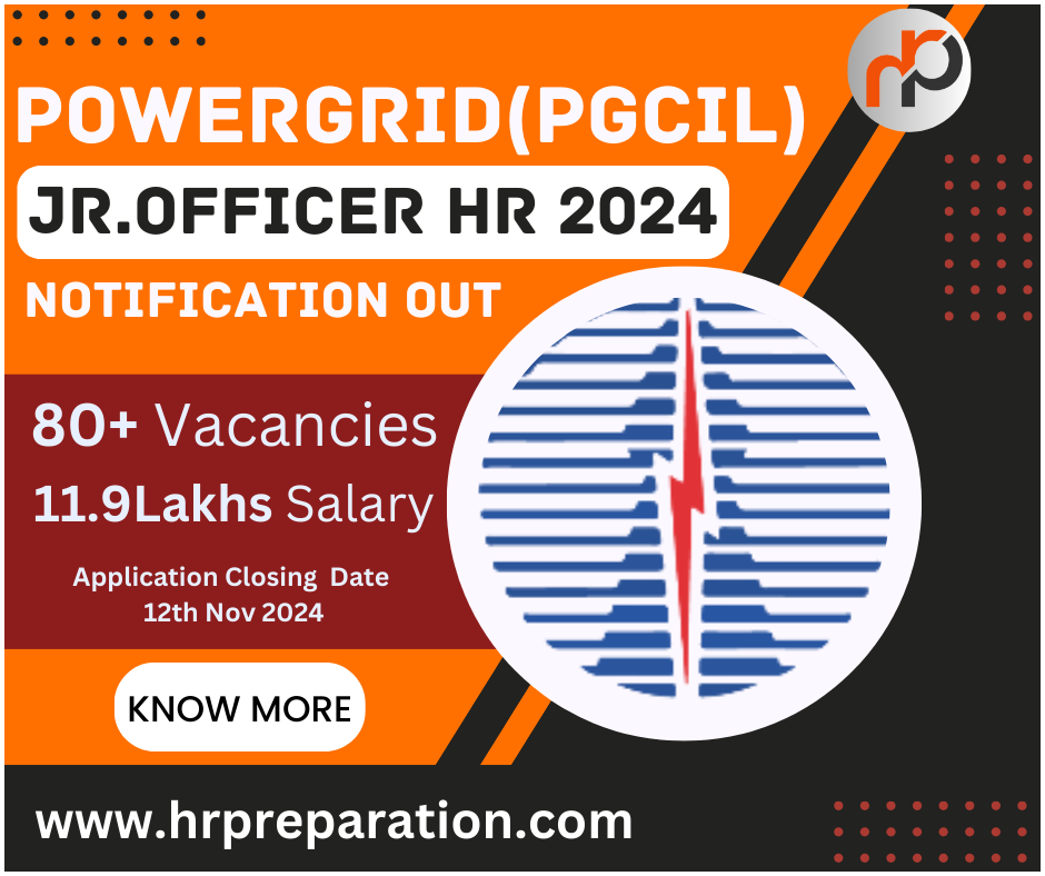 PGCIL JT HR 2024 Recruitment Notification with Syllabus and Exam Preparation