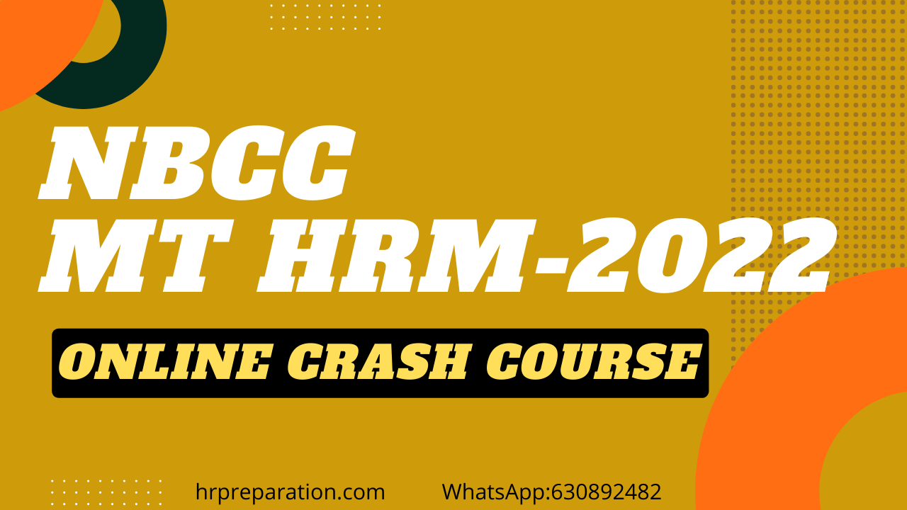 NBCC Management Trainee (HRM) 2022 Online Course