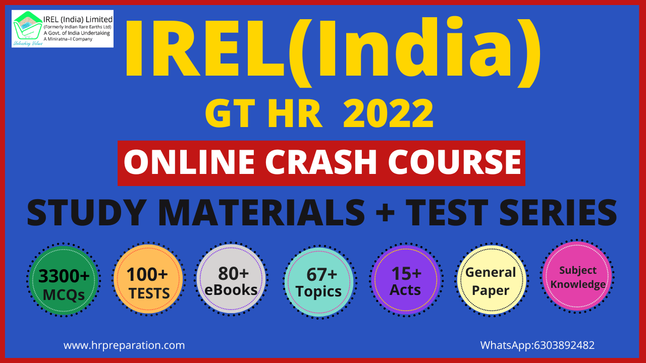 Best Online Course for IREL Graduate Trainee HR 2022