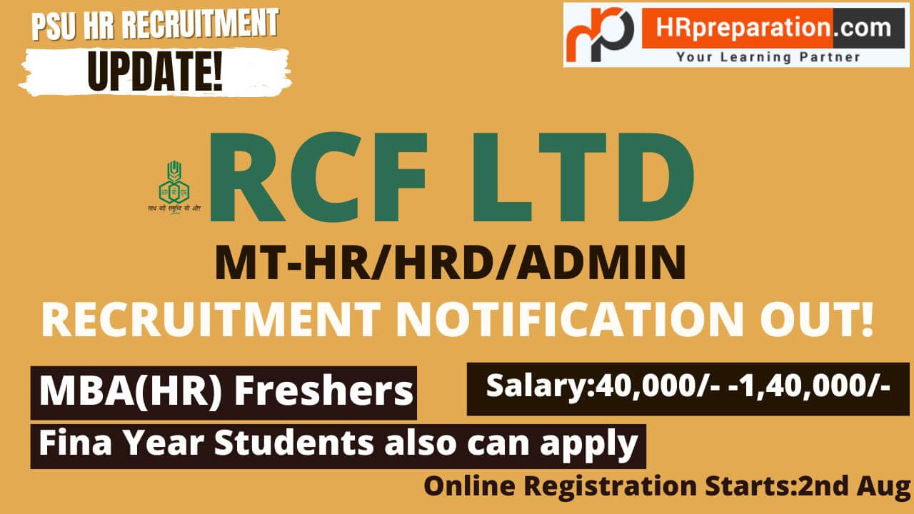 RCFL Recruitment Notificatio 2022 