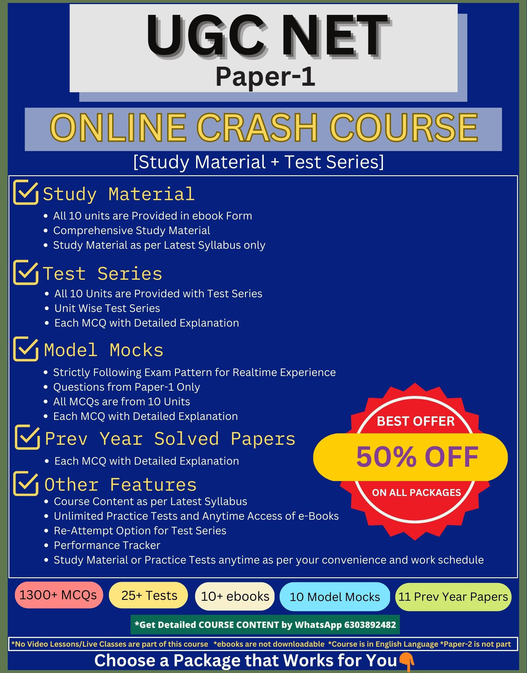 UGC Net Paper 1 Test Series | Online Crash Course | Study Material